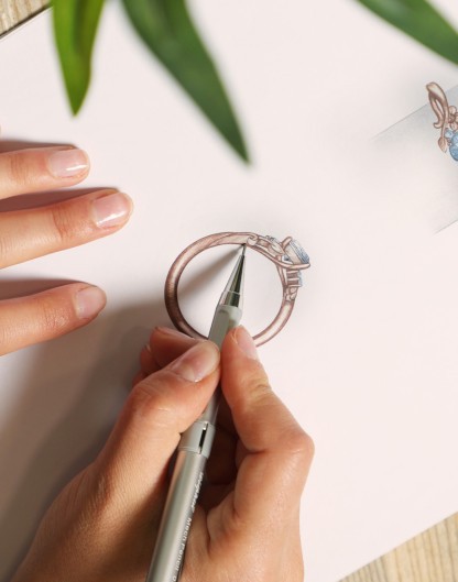 Hand drawing a ring