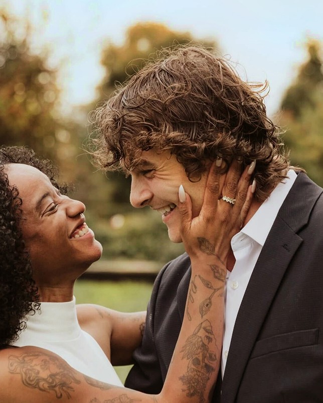 Couple smiling at each other