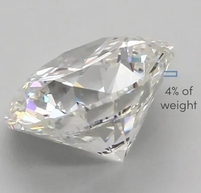 Close-up of round brilliant cut diamond, option 1