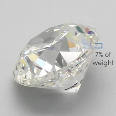 Close-up of round brilliant cut diamond, option 2