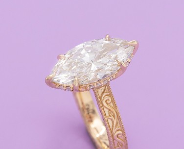 Marquise diamond engagement ring