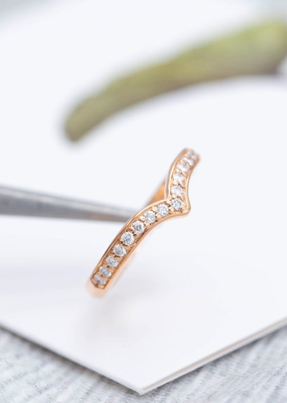 Rose gold wedding band