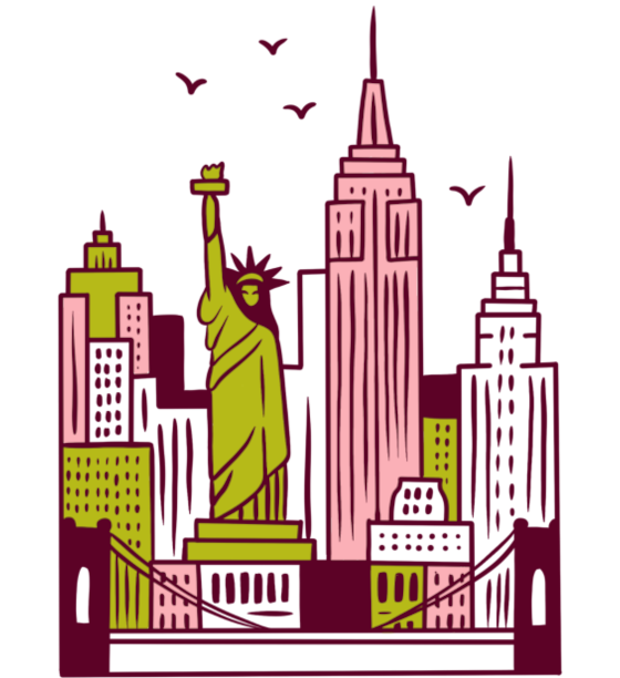 Illustration of New York City skyline